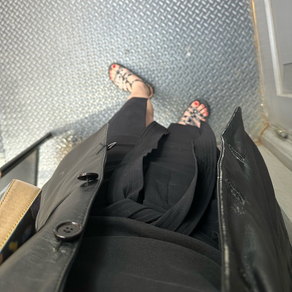 Wilfred lined wool midi skirt slit black XXS belted - Picture 6 of 6